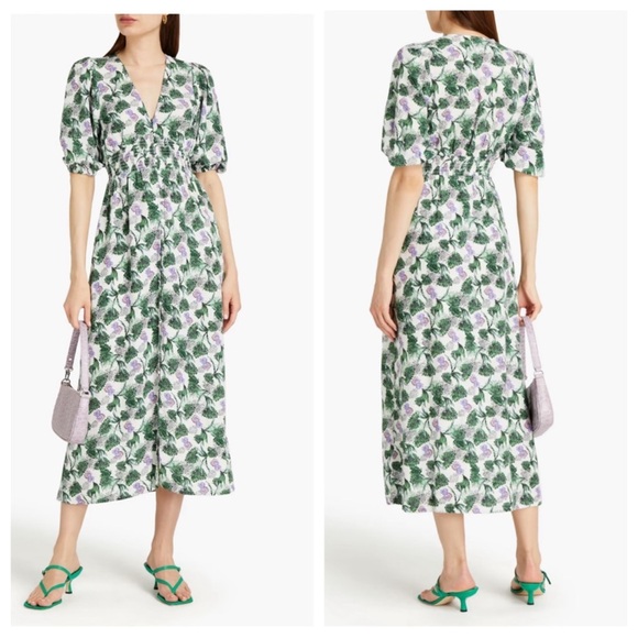 MAJE Romantica Floral Midi Dress FR 38 - Picture 1 of 14